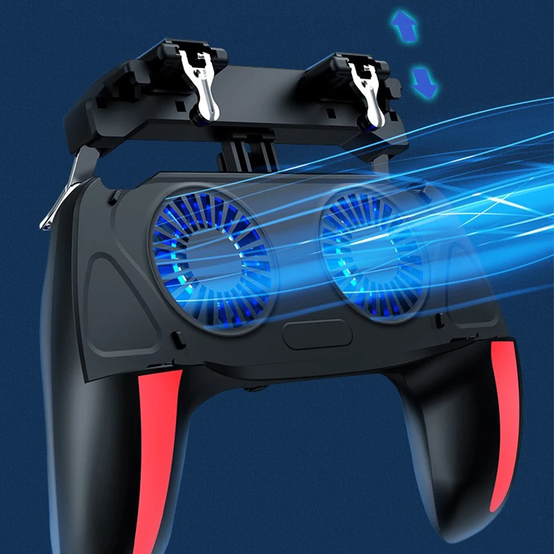 H10 Gaming Accessories Handheld Grip Game Controller Joystick Gamepad for Pubg Trigger Dual Cooling Fan Game Cooler For Phone