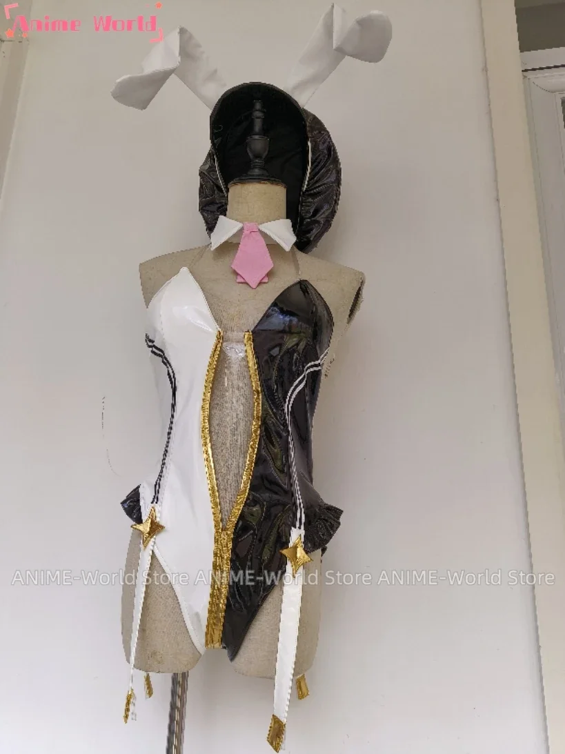 《Custom Size》Game Blue Archive Shimoe Koharu Bunny Girl Jumpsuit Dress Cosplay Costume Wig Headwear