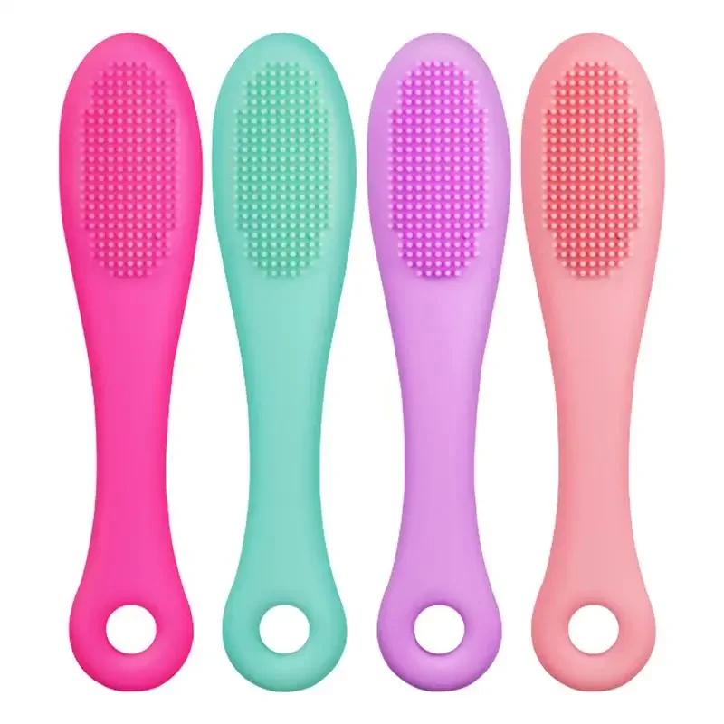 Silicone Cat Chin Scrubber Soft Grooming Brush for Cat Chin Acne Non-Slip Multifunctional Finger Pet Supplies Cleaning Brush