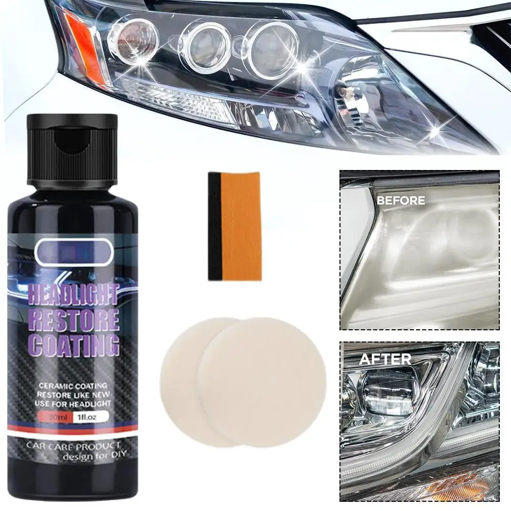 30 Ml Car Headlight Restoration Polishing Kits Headlamp Repair Kits Auto Light Polisher Cleaning Liquid Refurbish Agent Tools