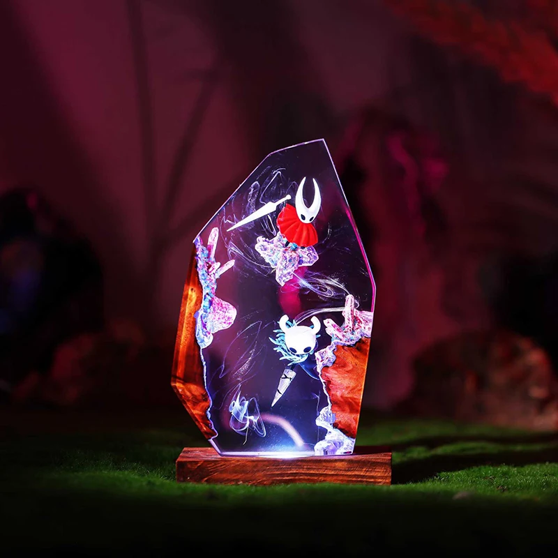 

Светильник из смолы в виде мультяшной аниме-фигурки, разноцветный ночник, персонализированная игровая фигурка, креативный художественный декор для рабочего стола и дома, зарядка через USB
