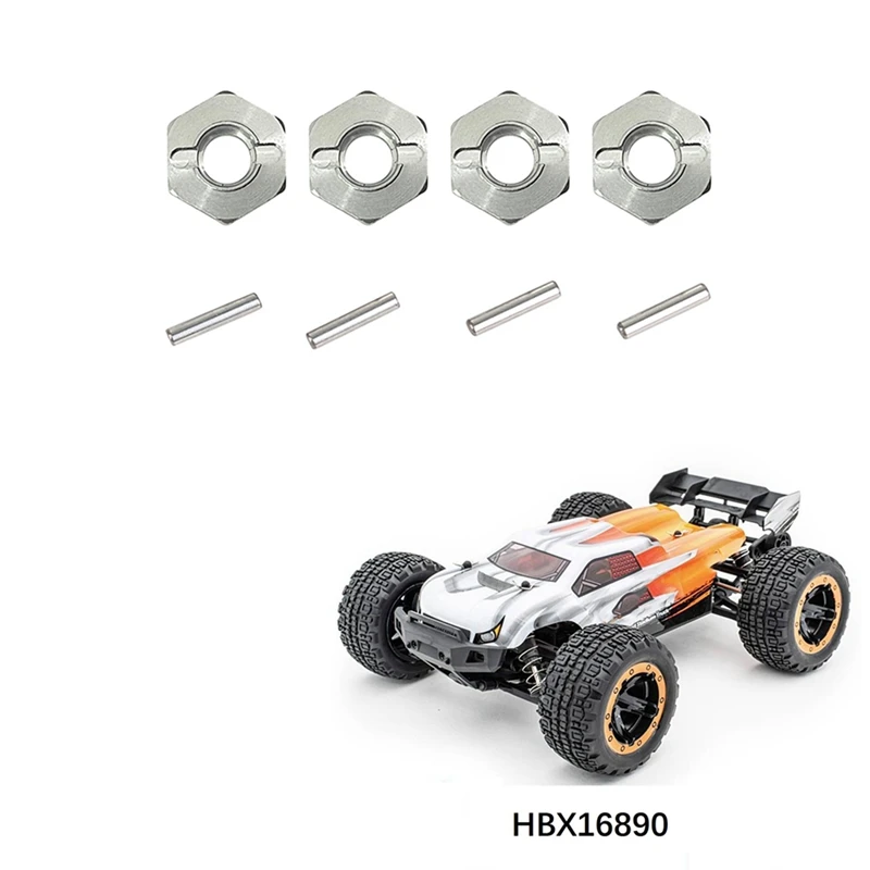 8Pcs Metal 12Mm Wheel Hex Hub Adapter For HAIBOXING HBX 16889 16889A 16890 901 901A 903 903A 905 RC Car Upgrade Parts