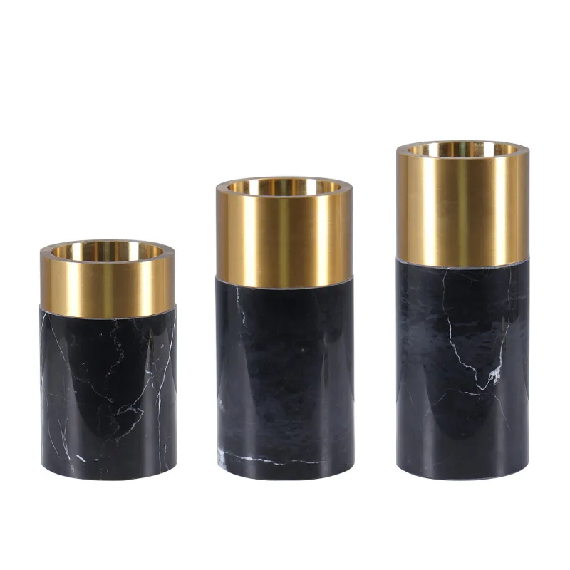 

Vase ornament, living room desktop soft decoration, modern light luxury marble flower ware