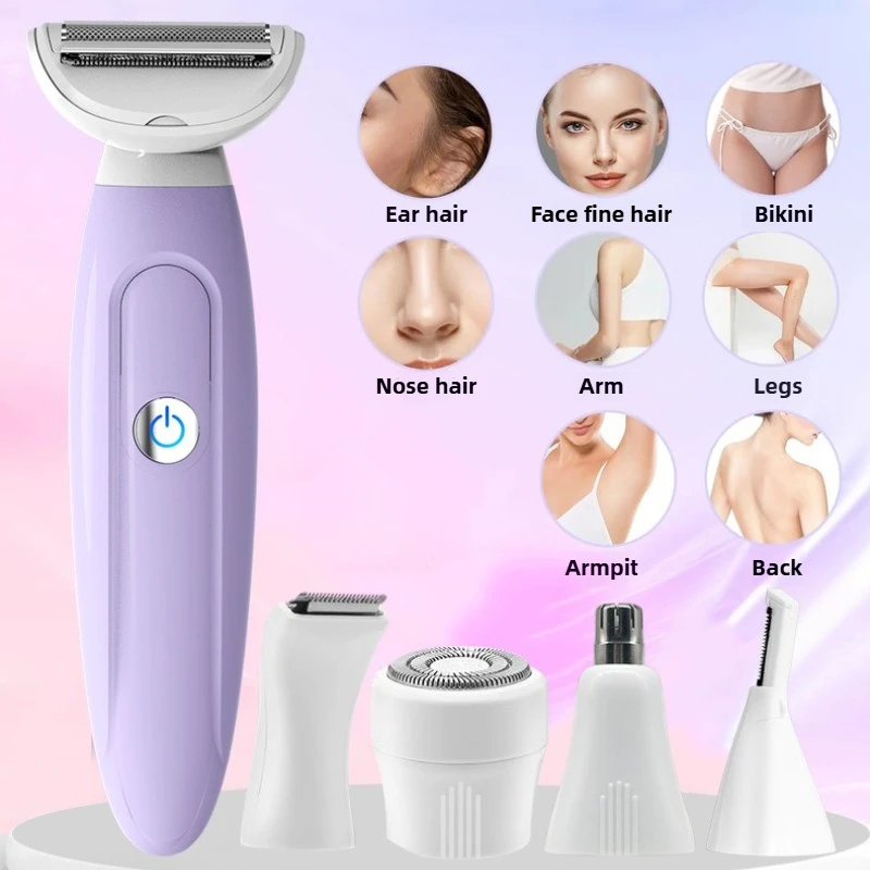

5-in-1 Electric Nose & Ear Trimmers Painless Hair Removal Epilator Rechargeable Trimmer Women Body Razor Face Leg Bikini Shaver