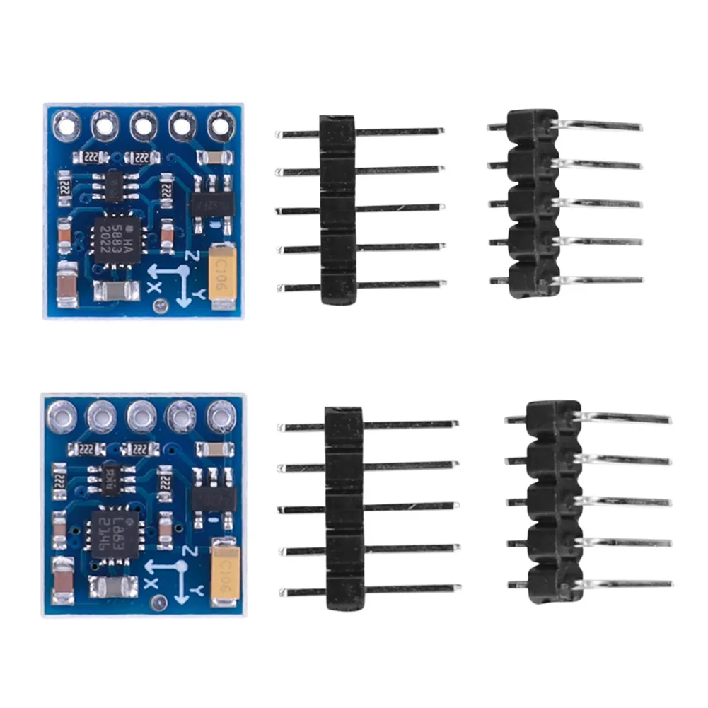 GY-271 3 Axis Magnetic Field Compass Magnetometer Sensor 3V-5V Triple Axis Compass Magnetic Sensor Module QMC5883L for Arduino