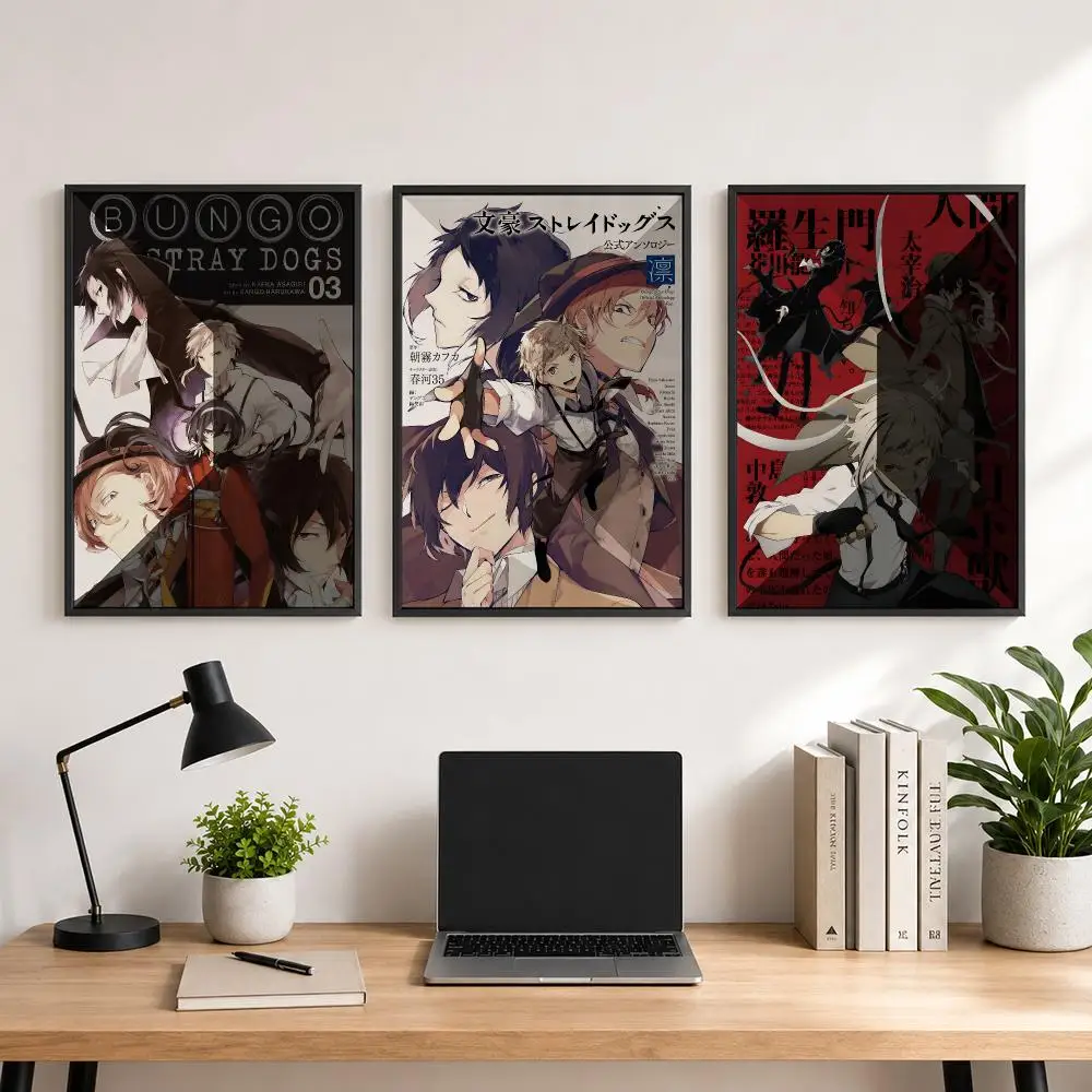 anime Bungo Stray Dogs Poster Poster HD Printing Comfortable and Fresh Style Wall Art Home Decor Living Room Cafe Gift
