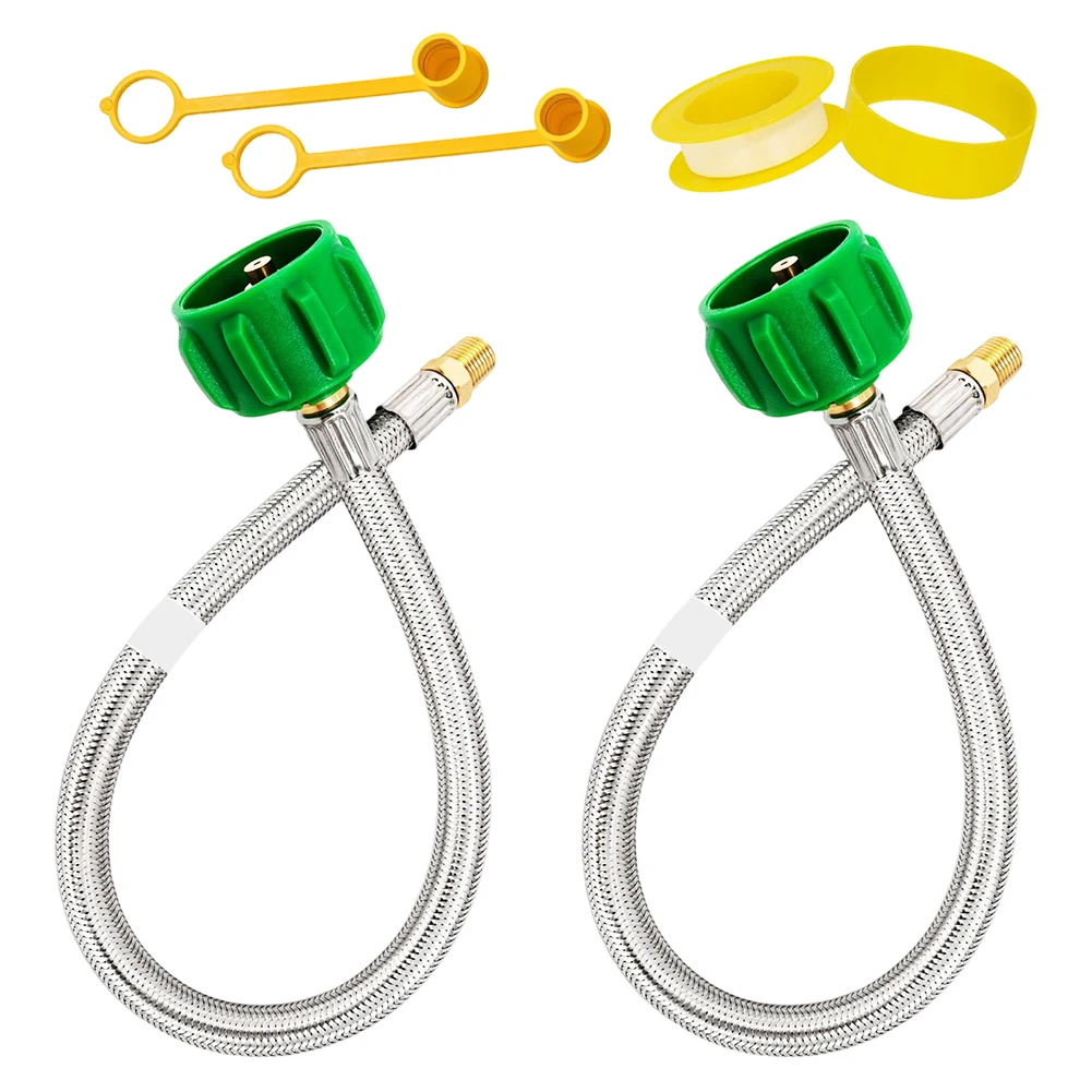 for rv Propane Pigtail Hose for kit 2 Pack Compatible with Vertical Regulator for 20 lb and 40 lb Propane Tanks Outdoor Cooking