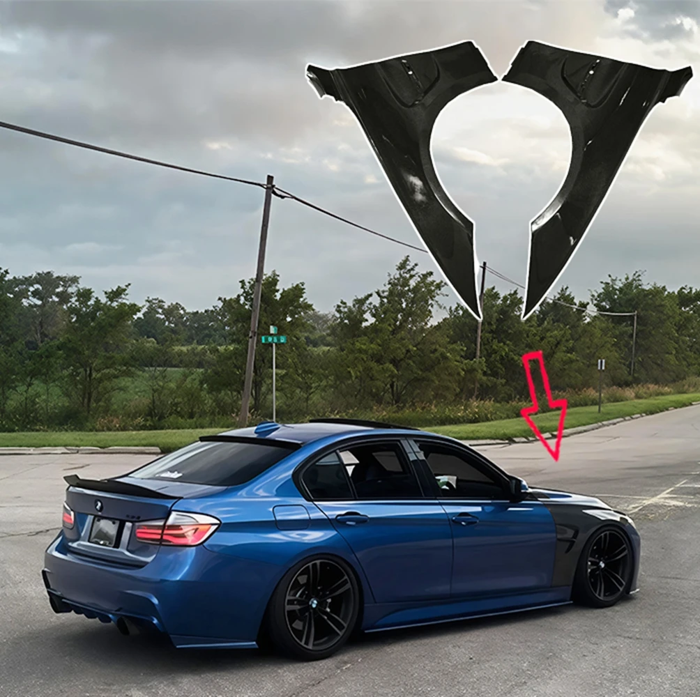 

For BMW F30 3 Series Carbon Fiber Side Front Bumper Fender Pair