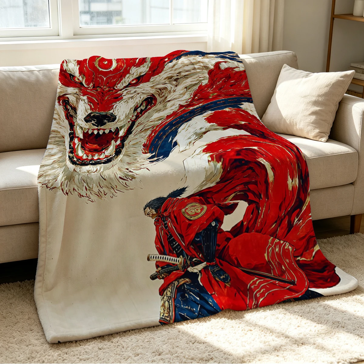 Fox Spirit Blanket Soft Cozy Throw for Sofa Bed Festive Holiday Decor Gift for Kids and Adults,Lightweight and Warm