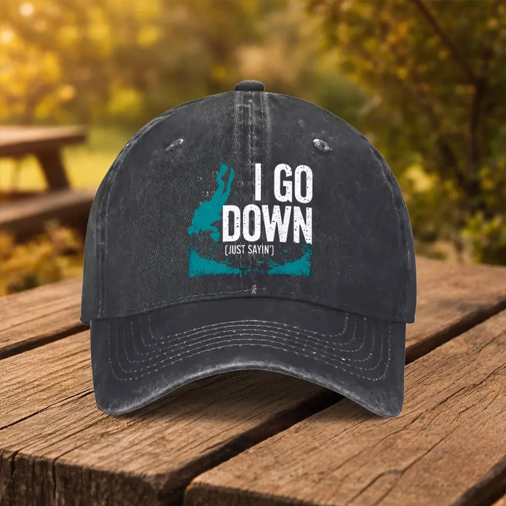 Diver Print Baseball Cap, Unisex Fashion Duckbill Cap, Suitable for Outdoor Sports, Fitness, Travel, and Outings, Multiple Color