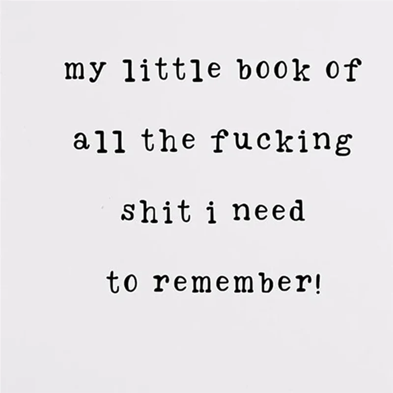 A34M-Funny Forgetful Notebook,Funny Notebook Gift, Funny Journal Planner,Notebook Swearing Gift Santa Gift For Friends