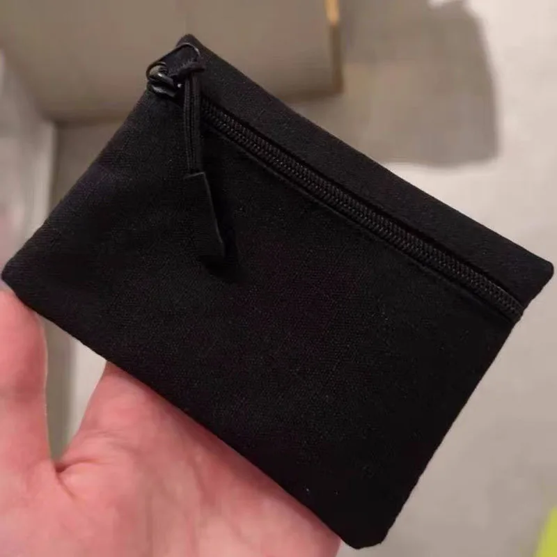 Solid Color Mini Coin Purse Unisex Zipper Canvas Coin Key Bag Kid Storage Pouch Money Pocket case
