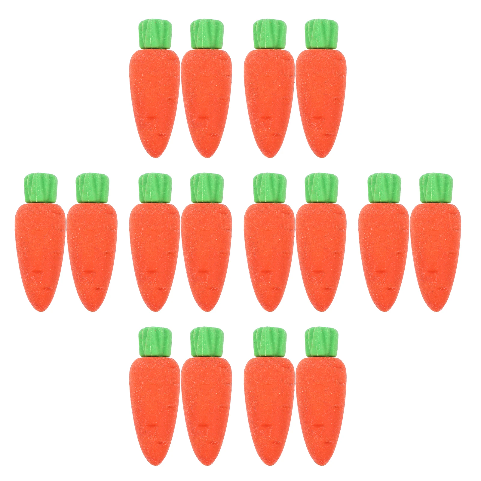 

100 Pcs Carrot Shaped Erasers Cute Kawaii Mini for Kids Students Office Use Portable Longlasting Student Supply