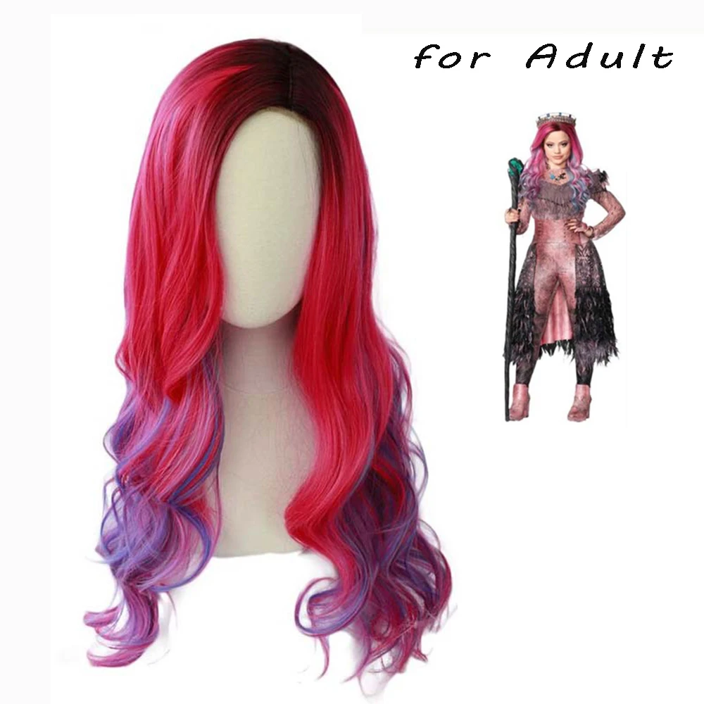 Gres Descendants 3 Grediant Wavy Audrey Wig for Kids Synthetic Hair Cosplay Costume Wigs High Temperature Fiber Machine Made