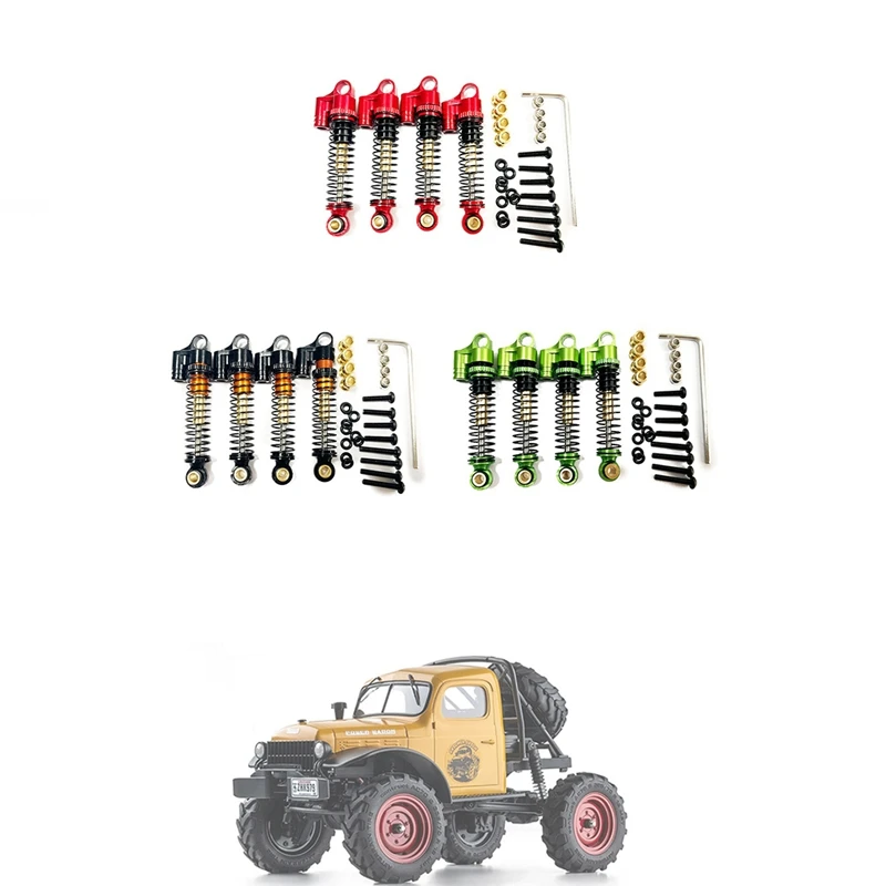 For FMS FCX24 Metal 43Mm Shock Non Oil Pressure 1/24 RC Crawler Car Upgrades Parts Accessories