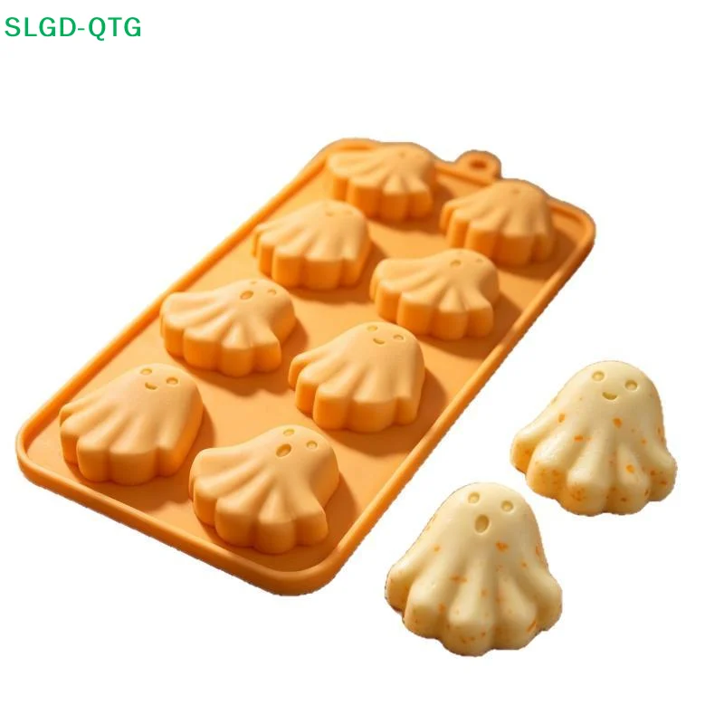 [New] Halloween Ghost Silicone Mold Food Grade Easy Demoulding For DIY Chocolate Pudding Soap Baking Events