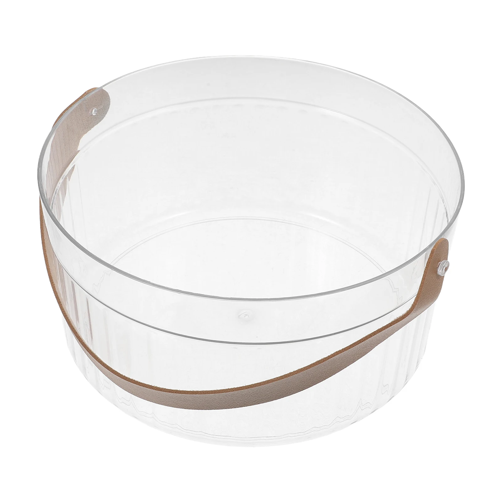 

Clear Acrylic Cooling Bins Basket Double Wall Ice Bucket Fruit Bowl Large Capacity Handheld Drink Bottle Buckets For Parties