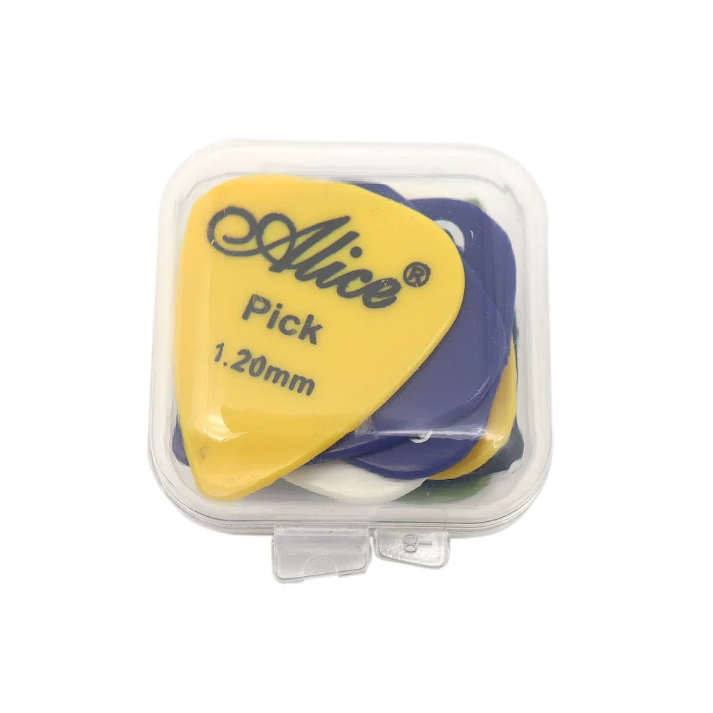 9pcs with Box Electric Guitar Picks Smooth Alice Pick 0.58mm 0.71mm 0.81mm 0.96mm 1.20mm 1.50mm Guitar Accessories Color Random