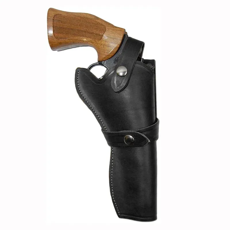 Steampunk Old Wild West Western Cowboy Revolver Holster PU Funda de cuero para pistola para pistola para Smith Wesson Colt Cosplay Accessoryx;
