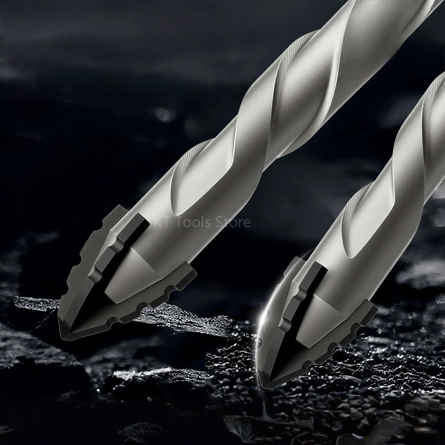 

4pcs Four-edged Serrated Eccentric Drill Bits For Glass Ceramic Marble Granite Plastic Metal Drilling Tools 6-12mm Drill Bit Set