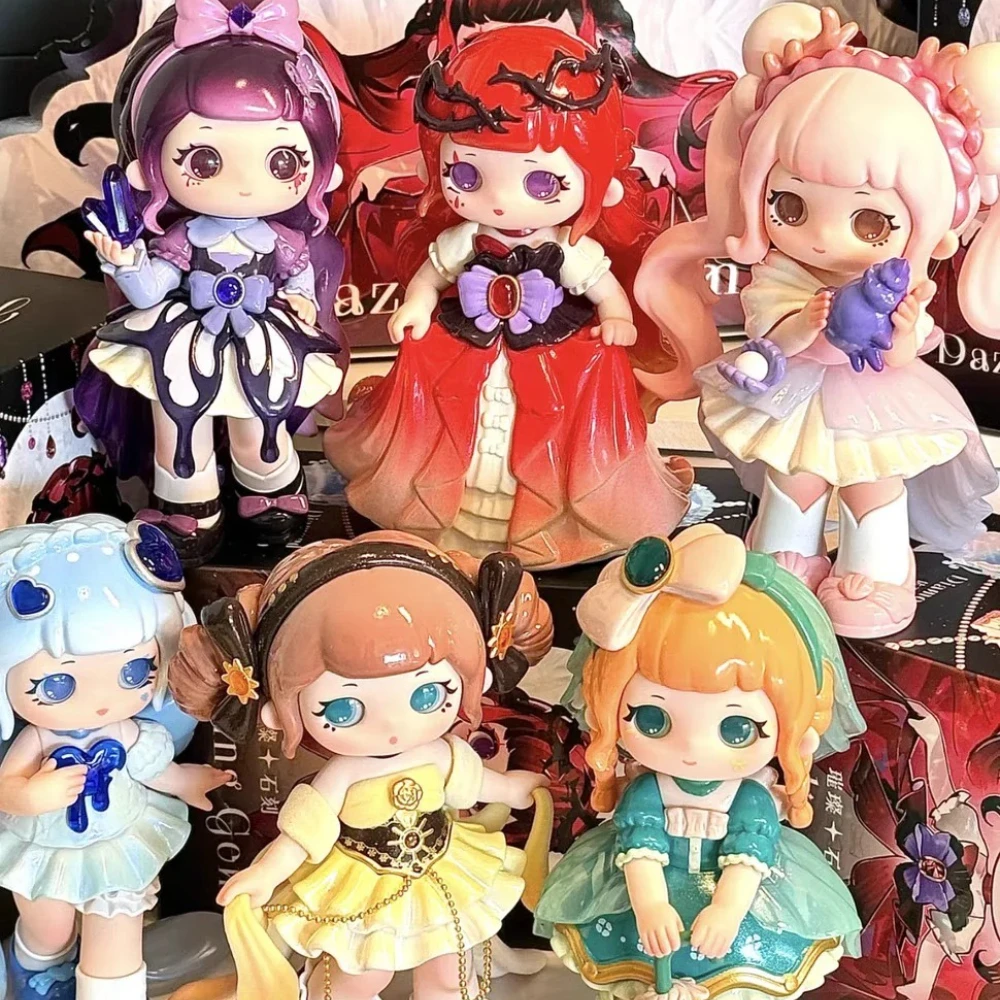 ZIYULI Asli Seri Ukiran Batu Cemerlang Kotak Buta Boneka Vinil Kotak Misteri Hadiah Mainan Ornamen Figur Anime Aksi Kawaii