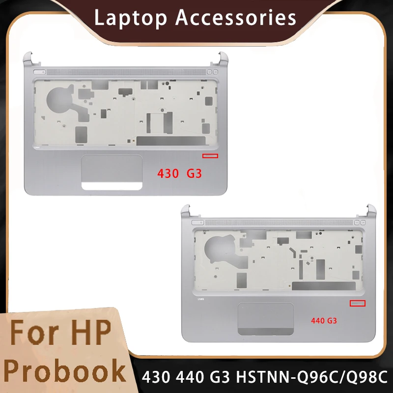 

New For HP Probook 430 440 G3 HSTNN-Q96C/Q98C ;Replacemen Laptop Accessories Palmrest Silvery C Cover With LOGO