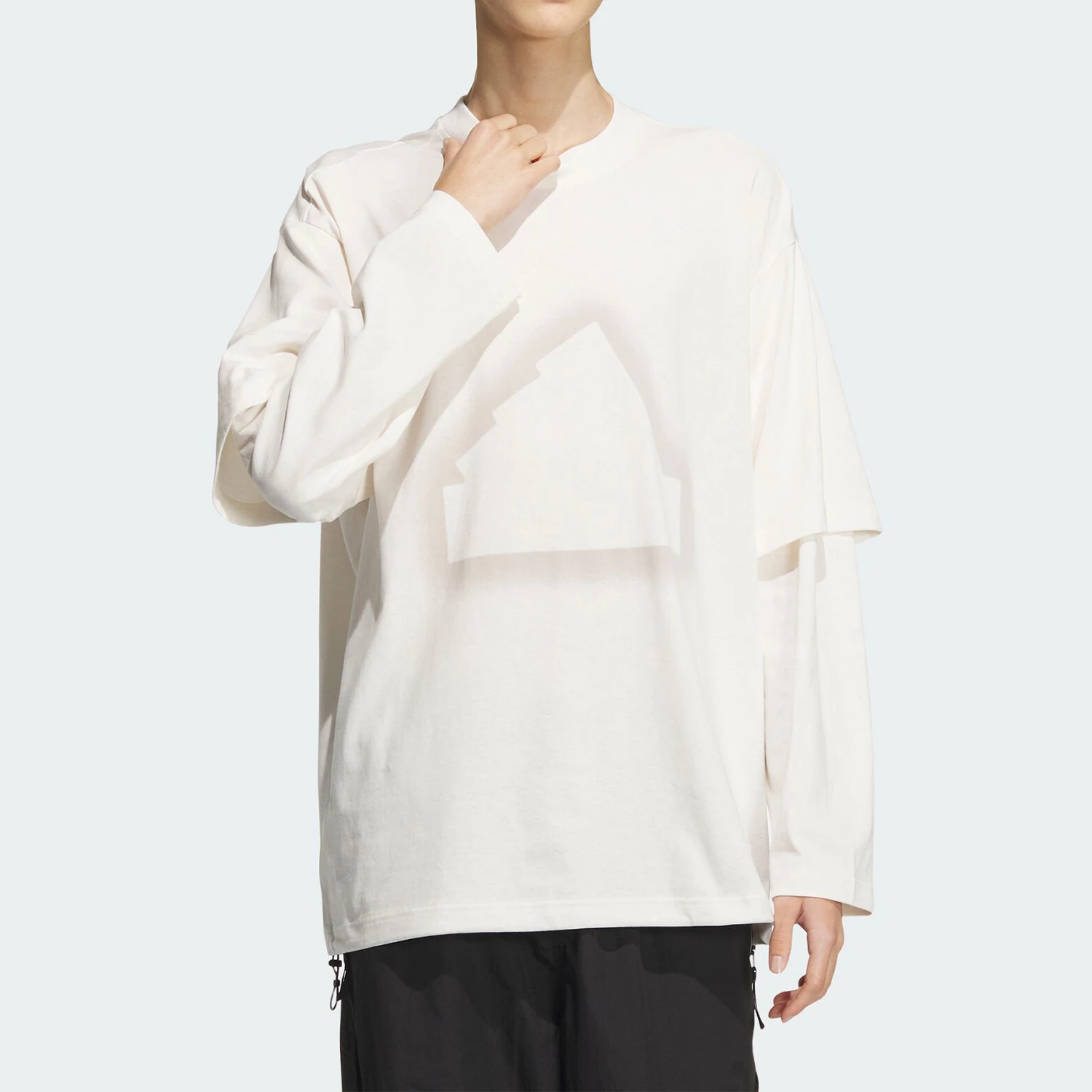 

Оригинальная новая мужская свободная повседневная футболка Adidas с круглым вырезом и длинными рукавами JI9879