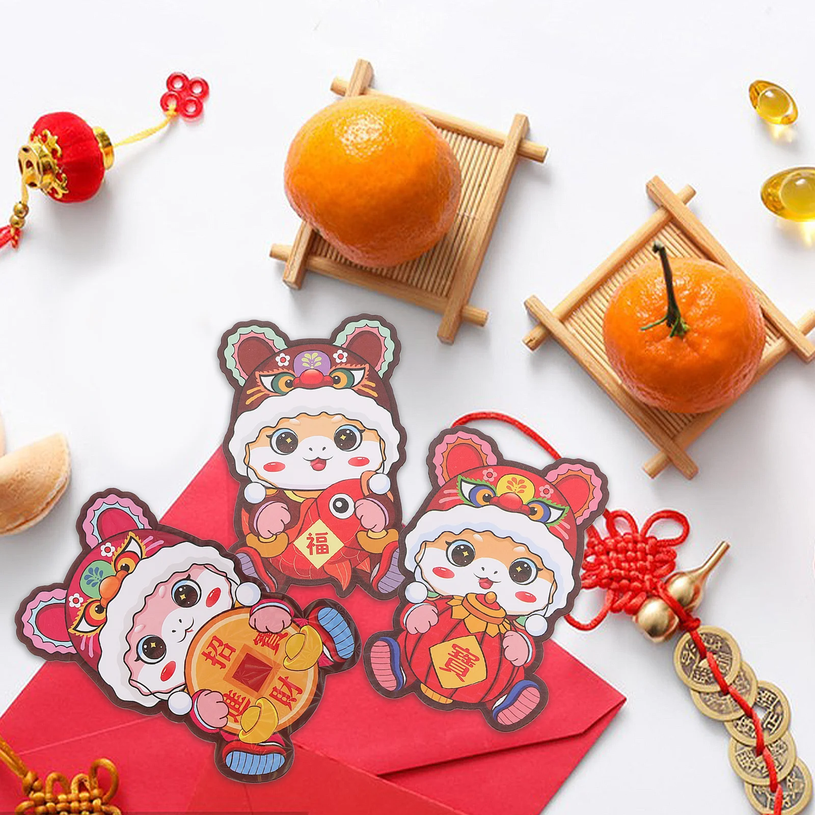 

2025 Year of the Snake Red Envelopes 30pcs Festive Luck Money Pockets for Cash Lunar New Year Celebration Kids Zodiacl Hong Bao