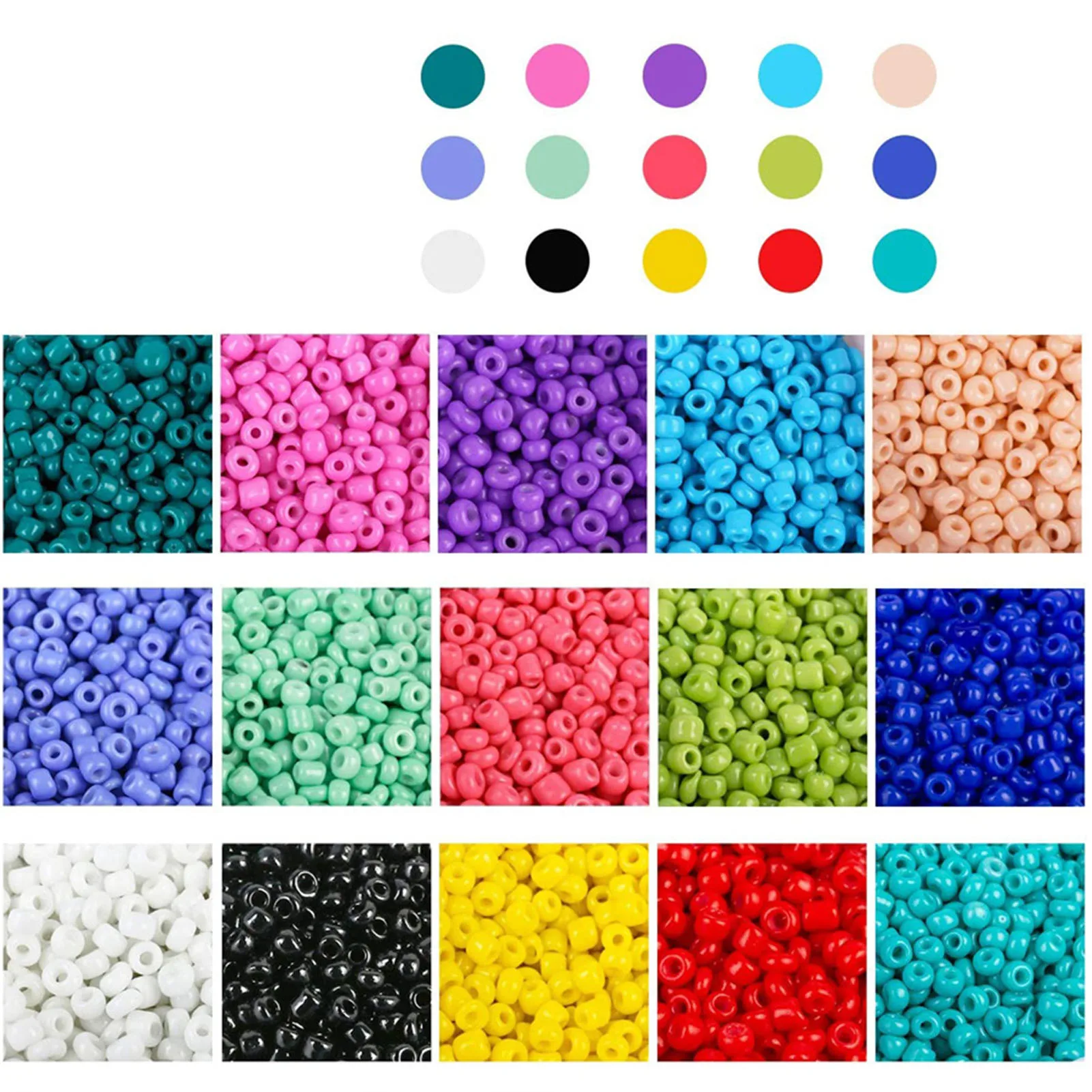 Bright  Colors Round DIY Crafts Beads Jewelry Accessories Round Beads for DIY Gifts Necklaces Bracelets