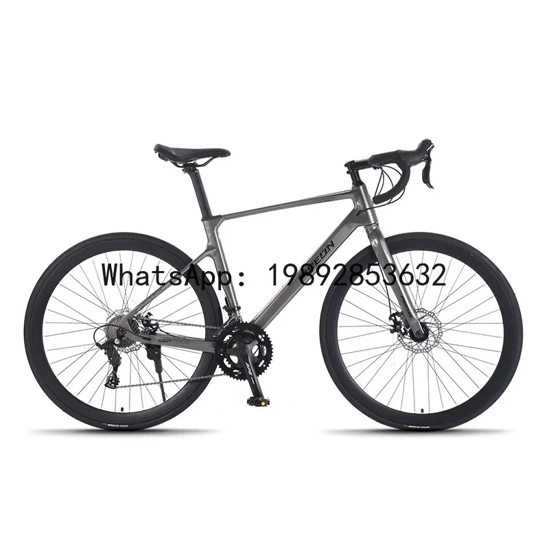 D4-8 no-assembly magnesium alloy road bike - youth speed road bicycle