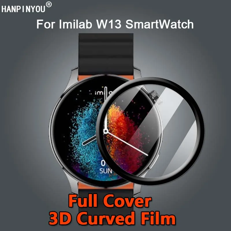 For Imilab W13 / TG1 SmartWatch Ultra Clear Full Cover 3D Curved Plating Soft PMMA Film Screen Protector -Not Tempered Glass