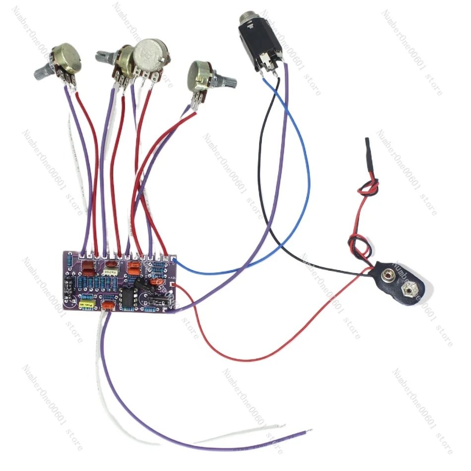 

DIY бас Встроенная активная схема, 3-секционная печатная плата EQ для передней сцены, подходит для крыла, стандартного джазового баса