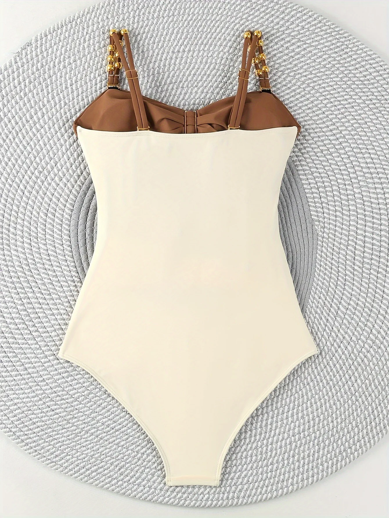 Nuevo Bikini de una pieza para mujer, traje de baño Sexy de retazos para mujer, traje de baño hueco con tirantes, traje de baño ajustado para playa 2025