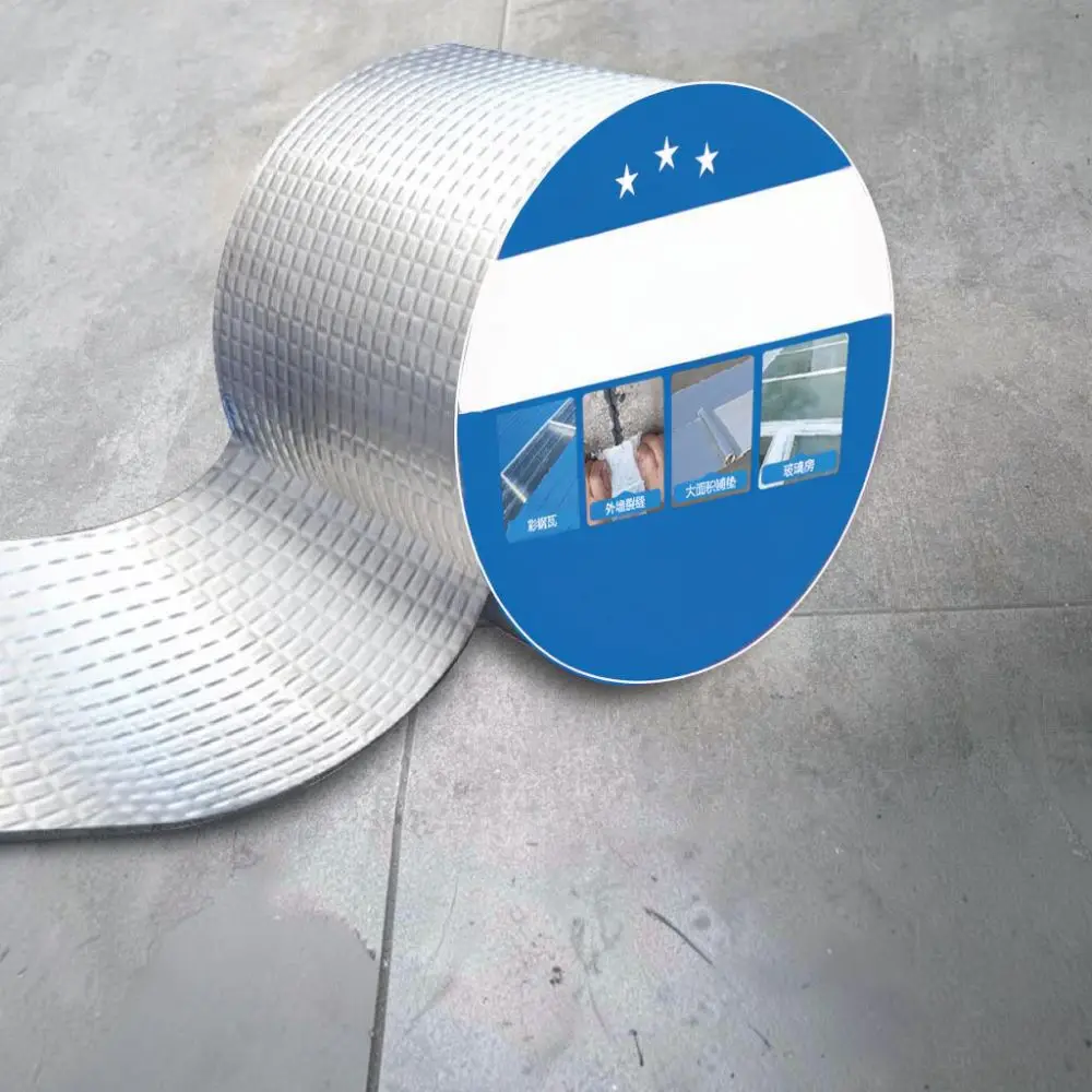 Butyl Rubber Adhesive Tape Waterproof Foil Sealant Leak Patch For Roofs Pipes Cracks DIY Repair Home Construction