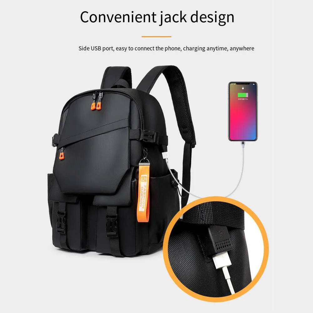 Unisex Backpack, School Bag for Middle and High School Students, Versatile Casual Bag, Large Capacity Water-Resistant Computer Bag