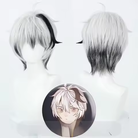OCALOID V FLOWER V4 Cosplay Wig Black White Anime Roleplay Party Costume Prop Synthetic Hair