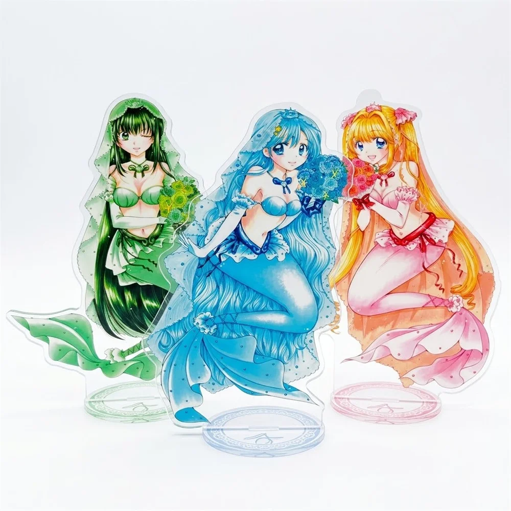 15CM Anime Mermaid Melody Acrylic Keychain Stand Model Ornament Accessories Goods Christmas Gifts