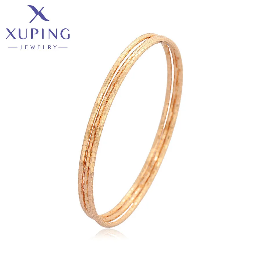 Xuping Schmuck Neue Ankunft Modische 67mm Gold Farbe Überzogene frauen Armreif Set Party Geschenke X 001003307