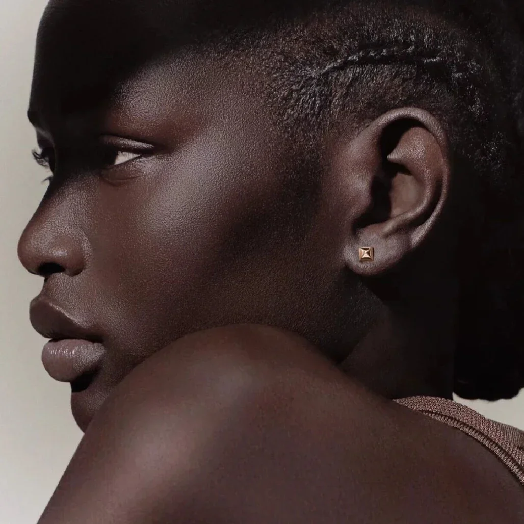 جديد حار أوروبا مصمم ارتفع الذهب الهندسة الصغيرة أقراط الأذن ترصيع امرأة أعلى جودة غرامة اتجاه المجوهرات #5