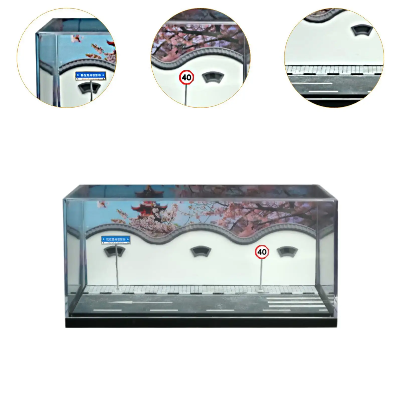 1/64 Auto Szene Modell Hintergrund Szene Modell für Modell Auto Figuren Dekoration