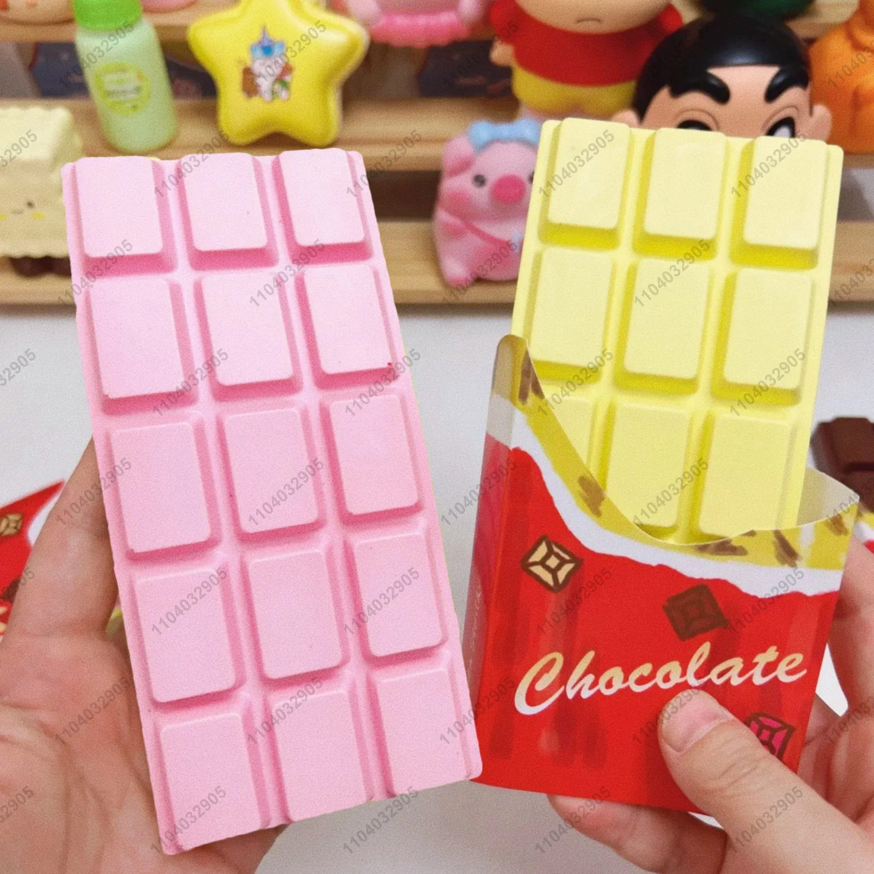 usjチョコレートスクイーズ チョコレートバー型のゆっくりと膨らむスクイーズ玩具、柔らかく