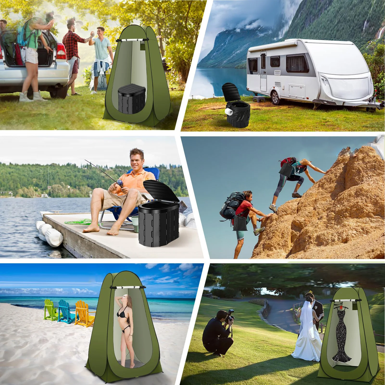خيمة الخصوصية في الهواء الطلق خيمة الخصوصية في الهواء الطلق المحمولة خيمة مرحاض قابلة للطي للتخييم سيارة لمسافات طويلة القيادة على الطرق السريعة