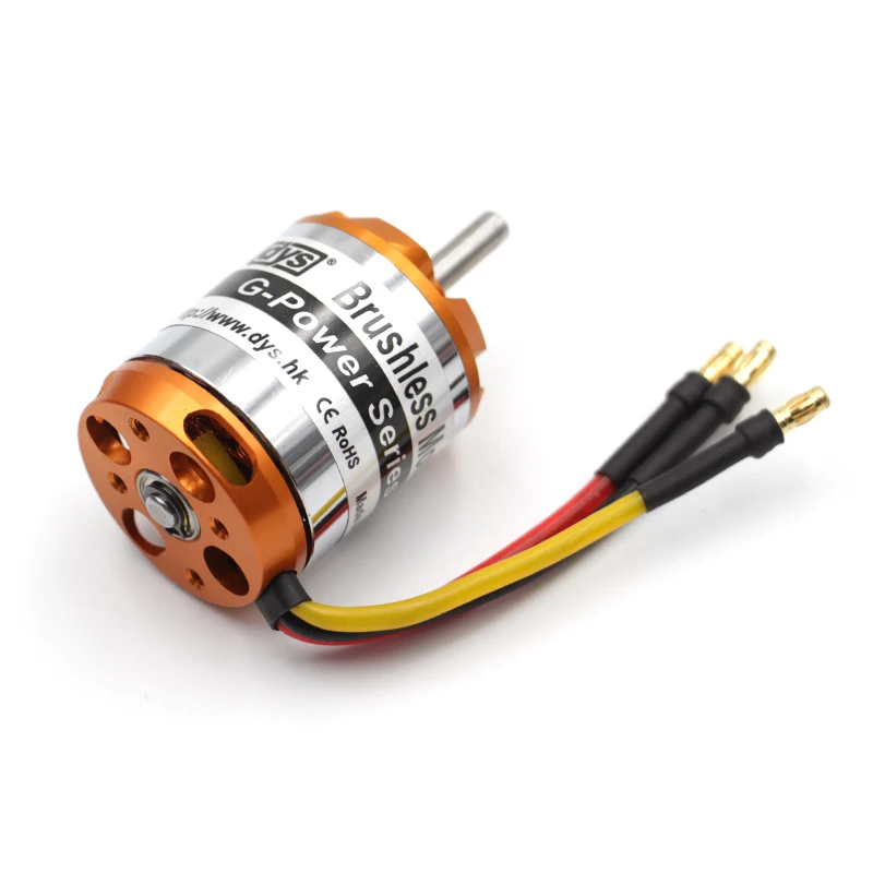 DYS D3548 3548 790KV 900KV 1100KV Motor sem escova 3 ~ 5S Lipo 5mm Diâmetro do eixo Ouro e Prata Adequado para RC Drones de asa fixa