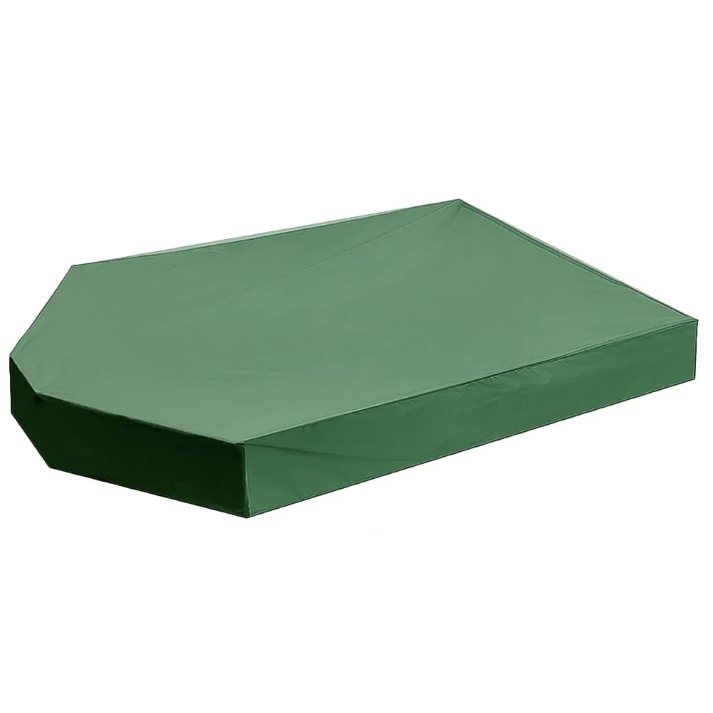 

1Pcs Cover Waterproof Dustproof Uv Resistant Snowproof 160x113x22cm Garden Sandbox Canopy Boat Shape Green