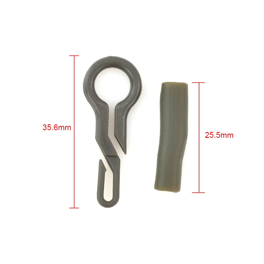 10pcs Carp Fishing Rubber Back Lead Clips with Sleeve Safety Carp Fishing Accessories AG059