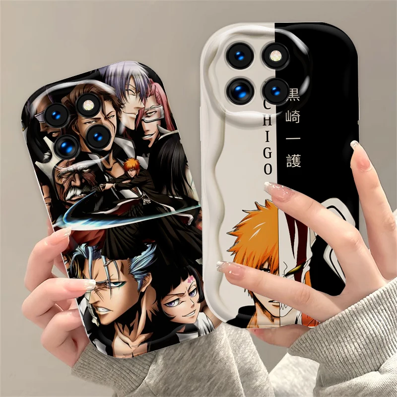 Anime BLEACH Cool For Xiaomi Mi 14 12 12T 11 Lite Poco M6 X6 X5 X4 X3 Pro GT NFC 5G Wave Oil Funda Phone Case