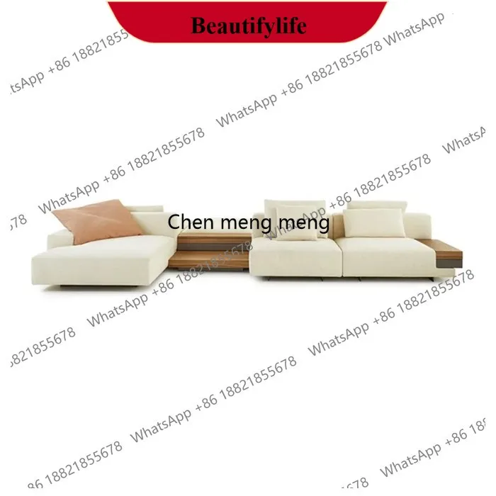 

z183 Italian light luxury minimalist design living room storage coffee table solid wood hotel showroom sofa