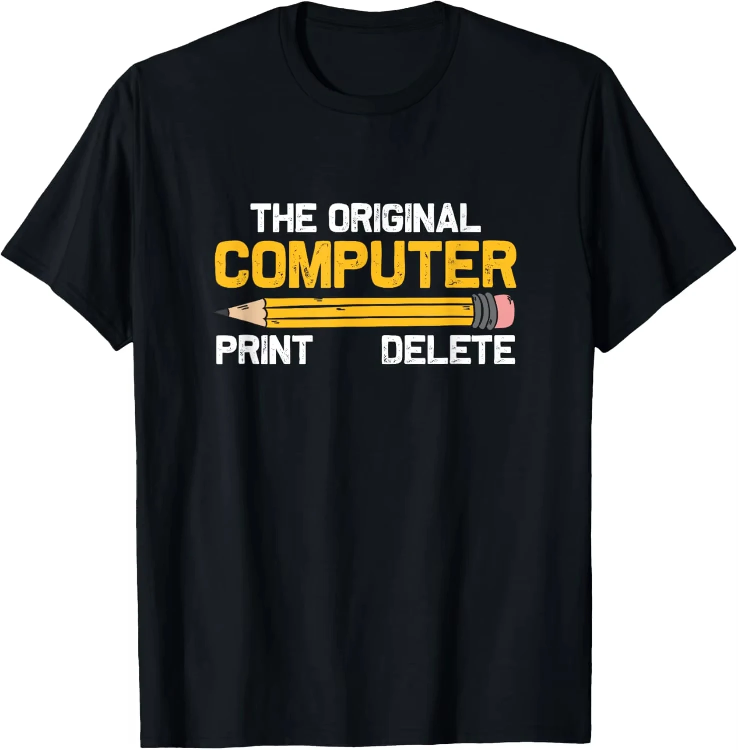 Funny Programmer T Shirt Men Sarcastic Science Tech Geek Pencil Graphic Print Cotton Regular Fit IT Developer Tee Top