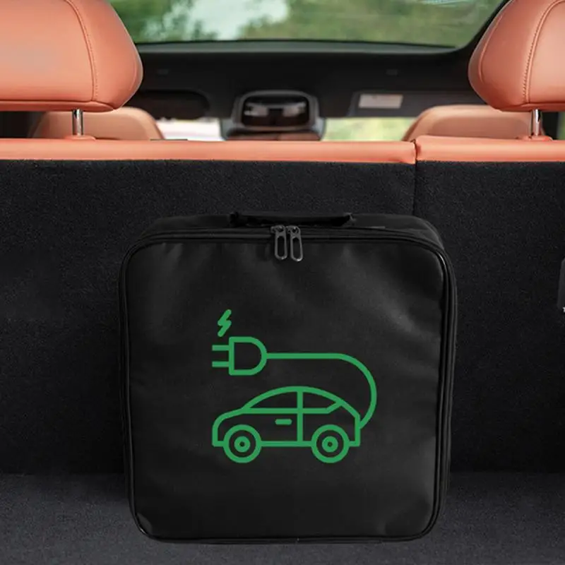 Electric Vehicle Charging Cable Bag Car Charger Cable Storage Bag Oxford Cloth Auto Trunk Organizer Car Interior Accessories