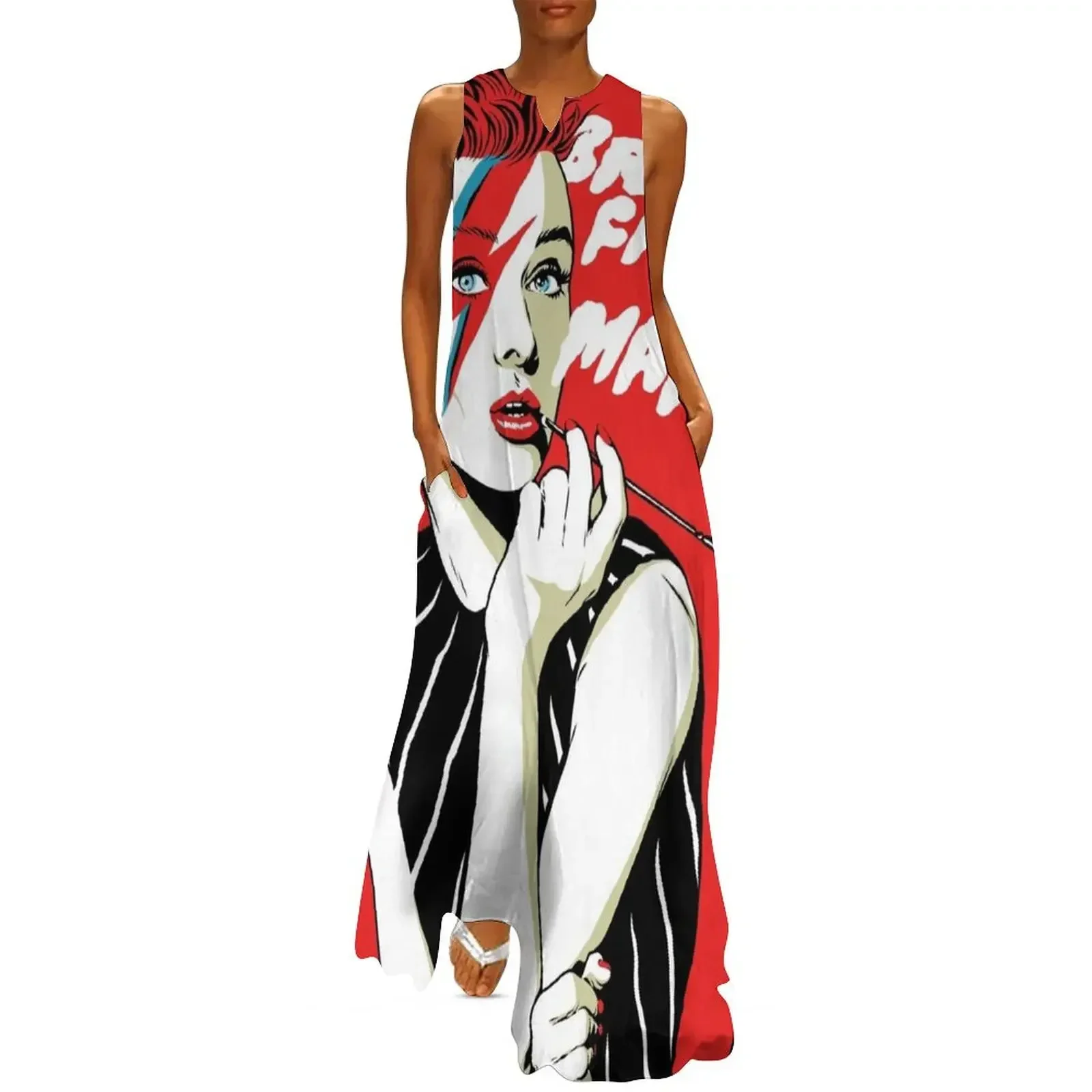 

Breakfast on Mars Long Dress Women's long dress loose summer dress Women's evening